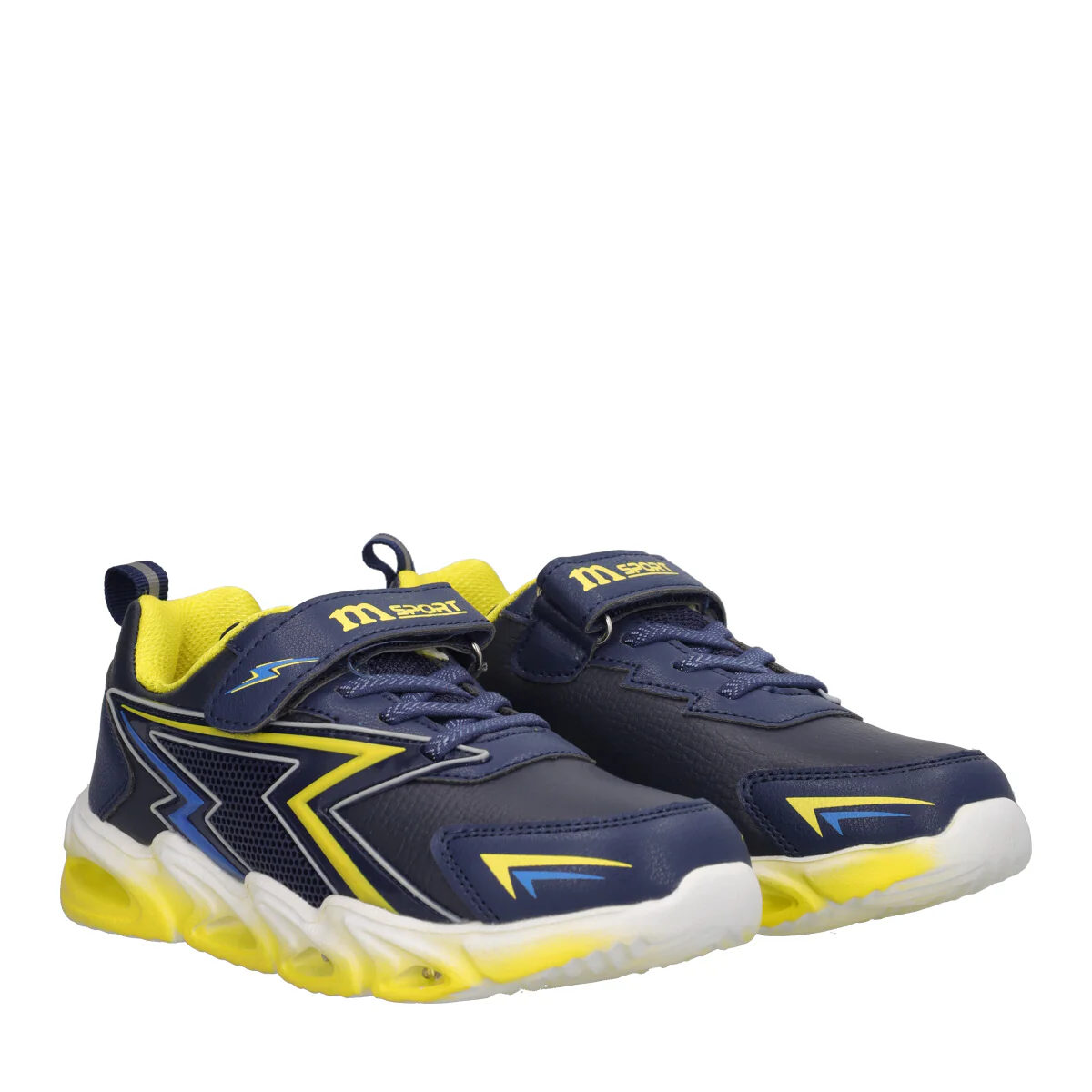 Sneakers Bambino Blu e Gialle con Luci - Image 3