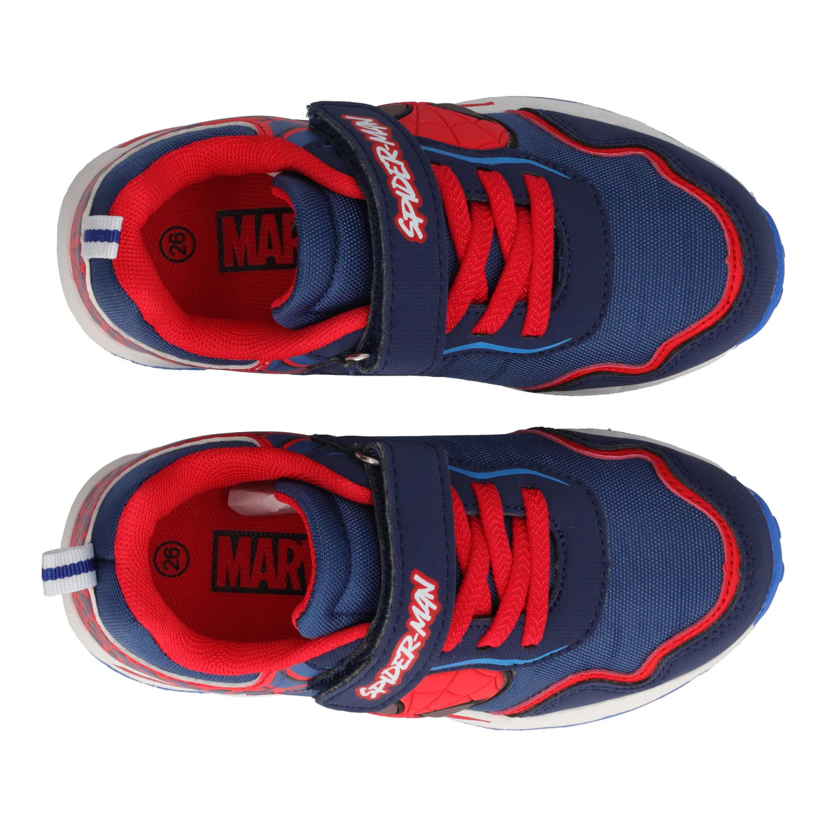 Sneakers Bambino SpiderMan Rosse e Blu con Luci - Image 5