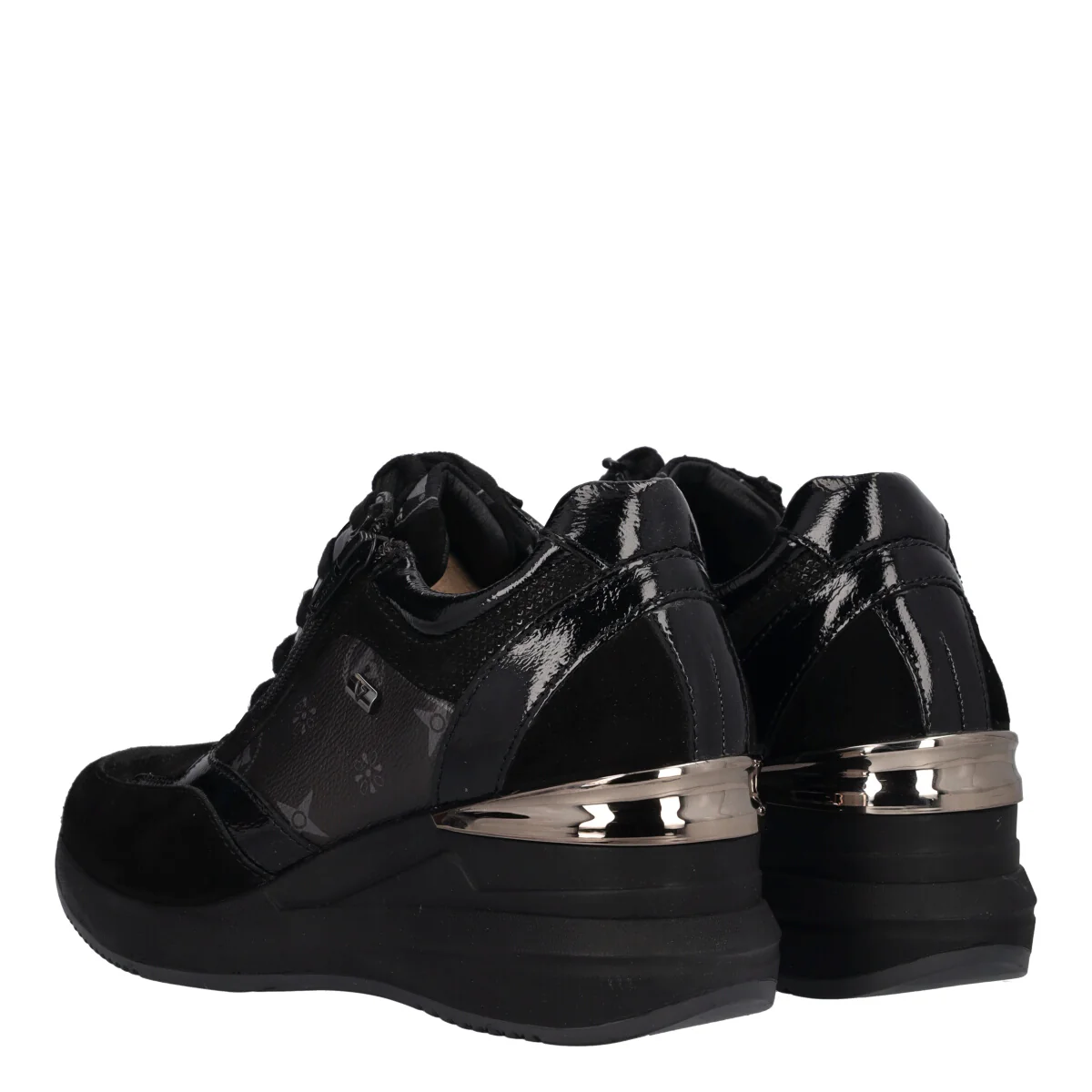 Sneakers con zeppa in pelle - Image 4