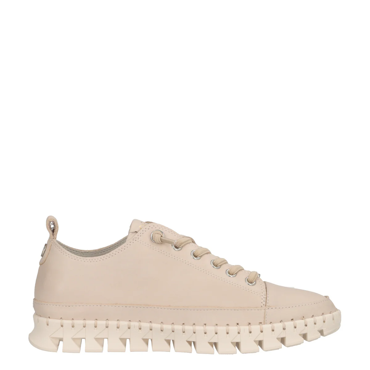 Sneakers Donna Beige in Pelle - Image 2