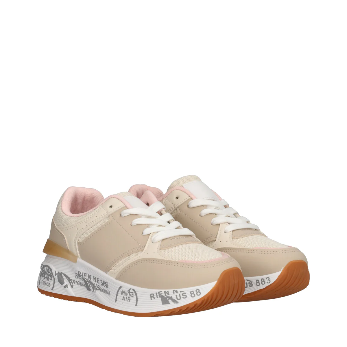 Sneakers Donna Beige e Rosa - Image 3
