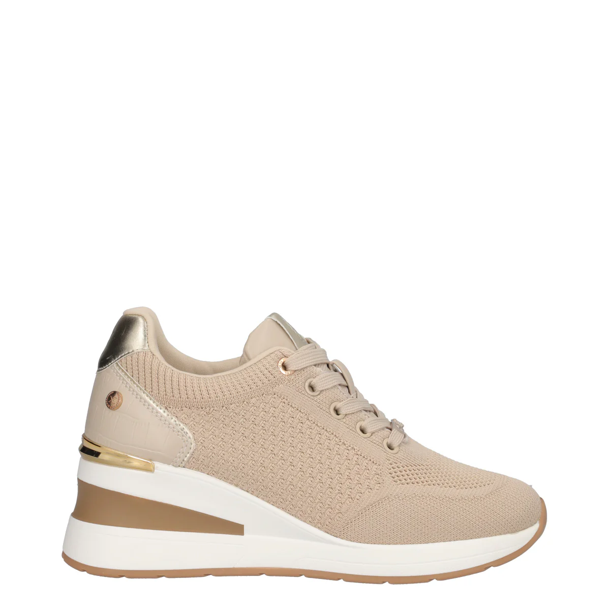 Sneakers Donna Beige con Zeppa