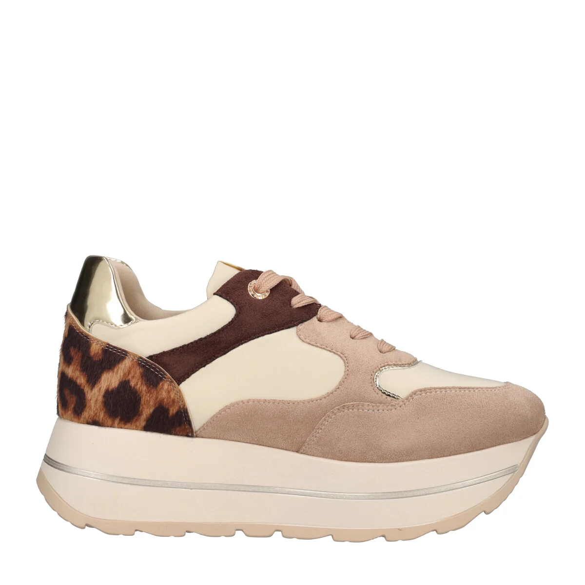 Sneakers Donna Beige e Animalier - Image 2