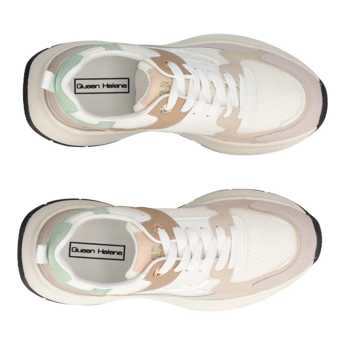 Sneakers Donna Beige e Bianche - Image 5