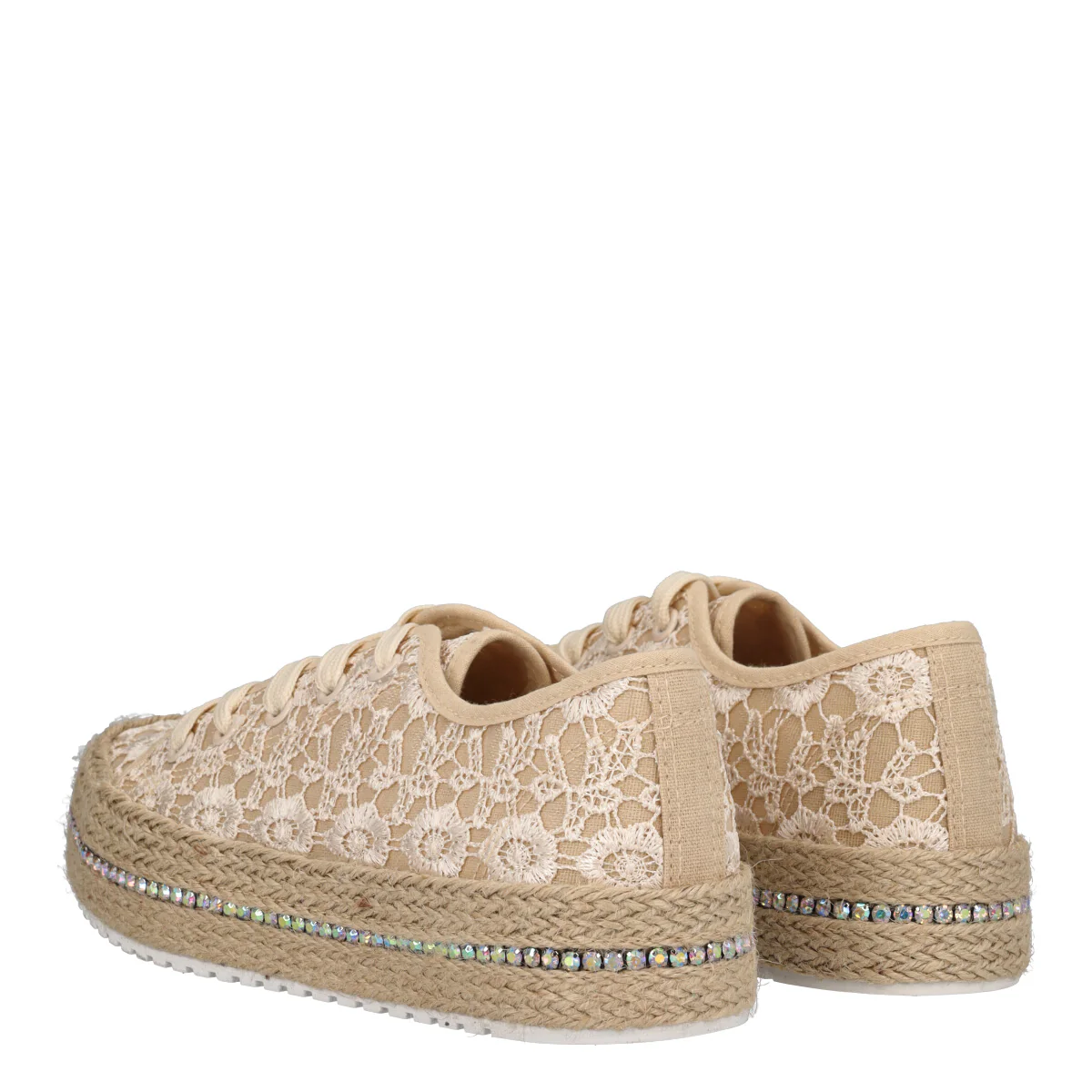 Sneakers Donna Beige Flower - Image 4