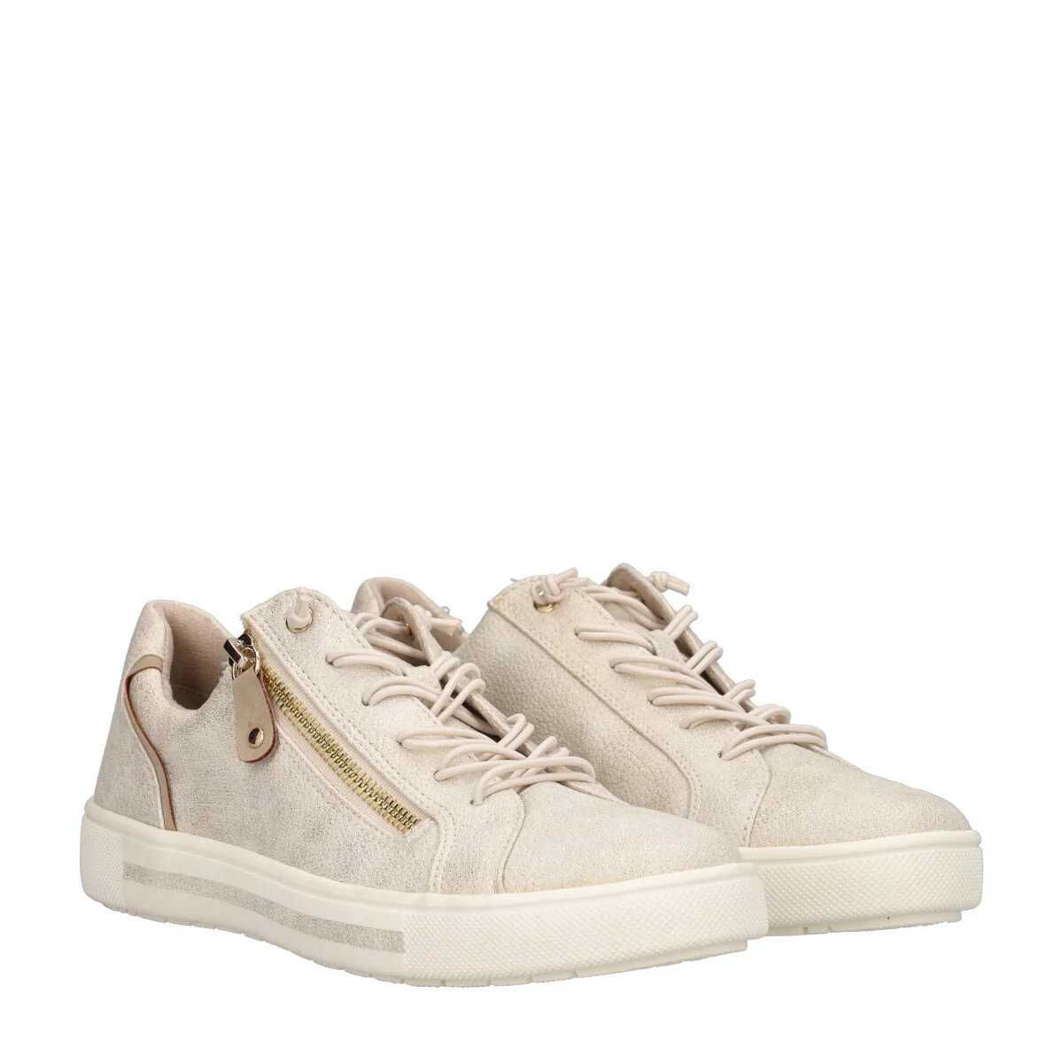 Sneakers Donna Cloudy Gold e Glitter - Image 3