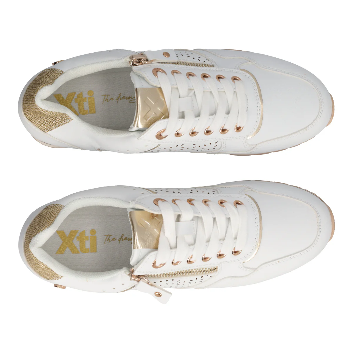 Sneakers Donna Bianche e Oro - Image 5