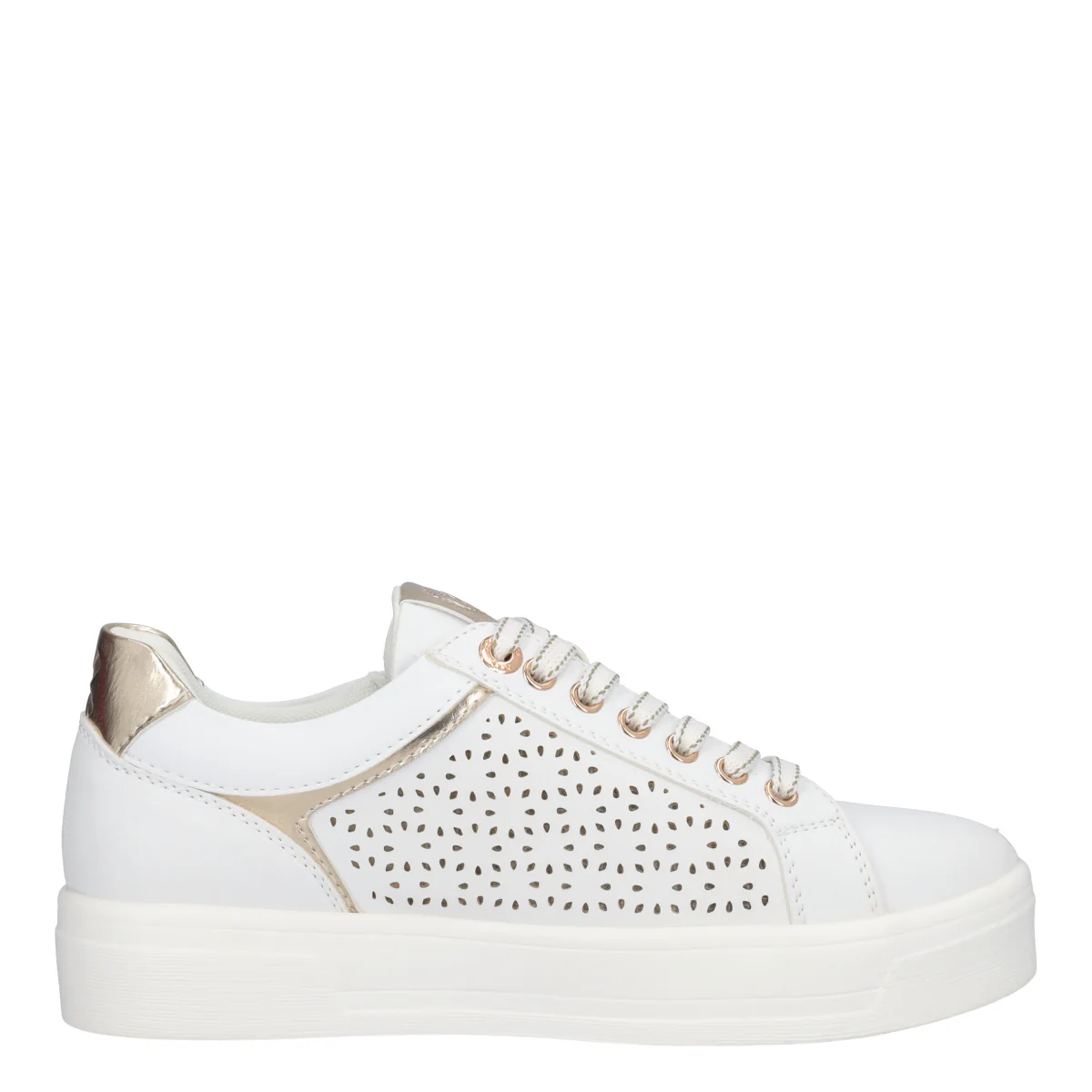 Sneakers Donna Bianche e Oro - Image 2
