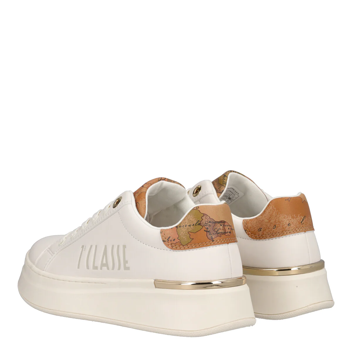 Sneakers Donna Bianche e Beige Geo - Image 4