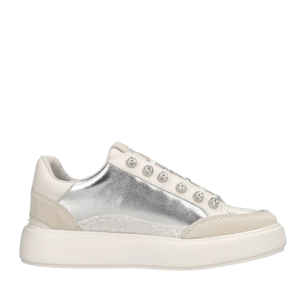 Sneakers Donna Bianche e Argento - Image 2