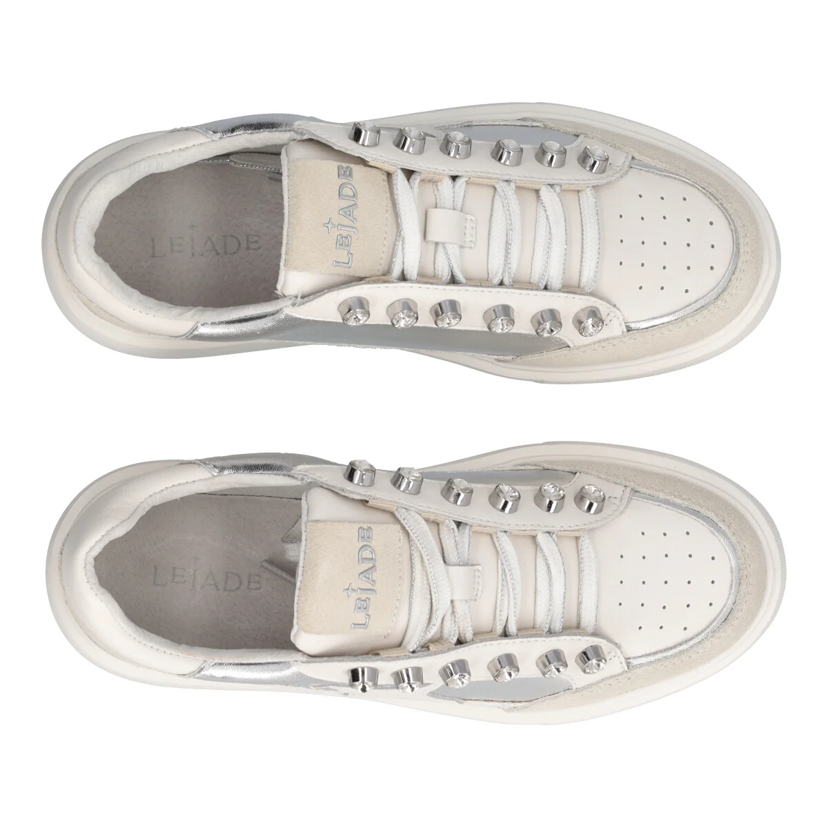 Sneakers Donna Bianche e Argento - Image 5