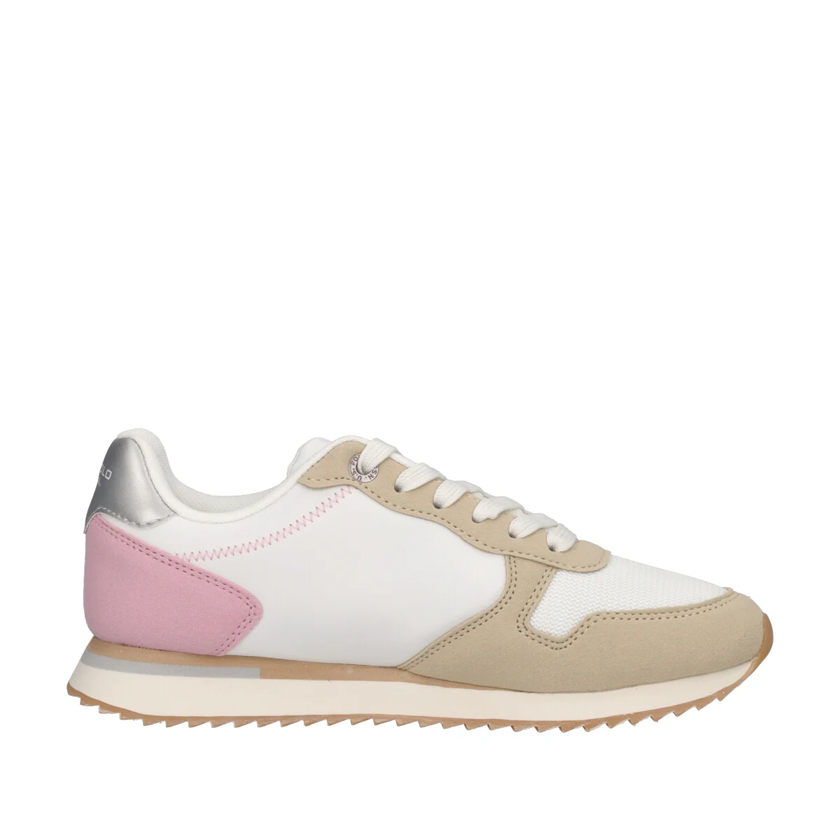 Sneakers Donna Bianche, Rosa e Beige - Image 2