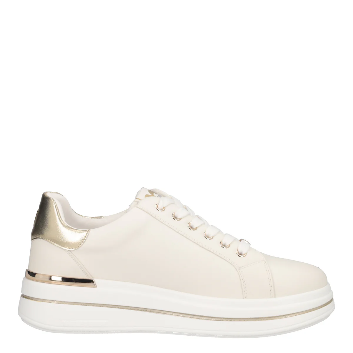 Sneakers Donna Off White e Oro - Image 2