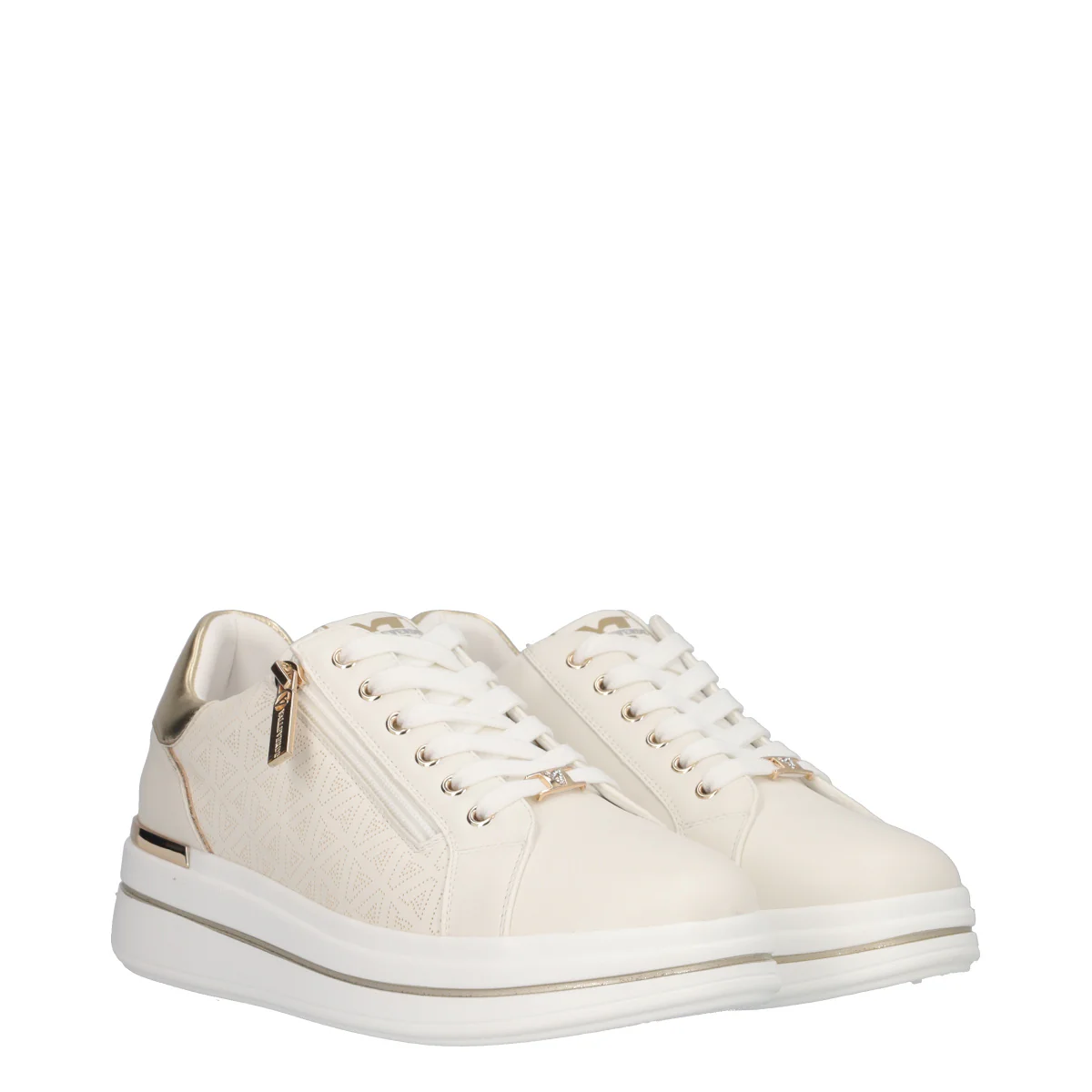 Sneakers Donna Off White e Oro - Image 3