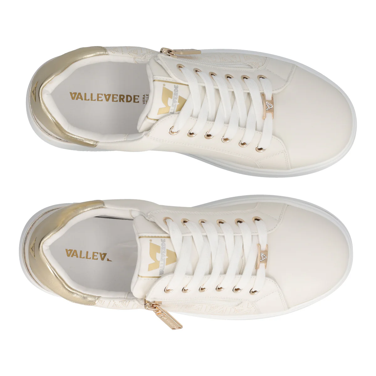 Sneakers Donna Off White e Oro - Image 5