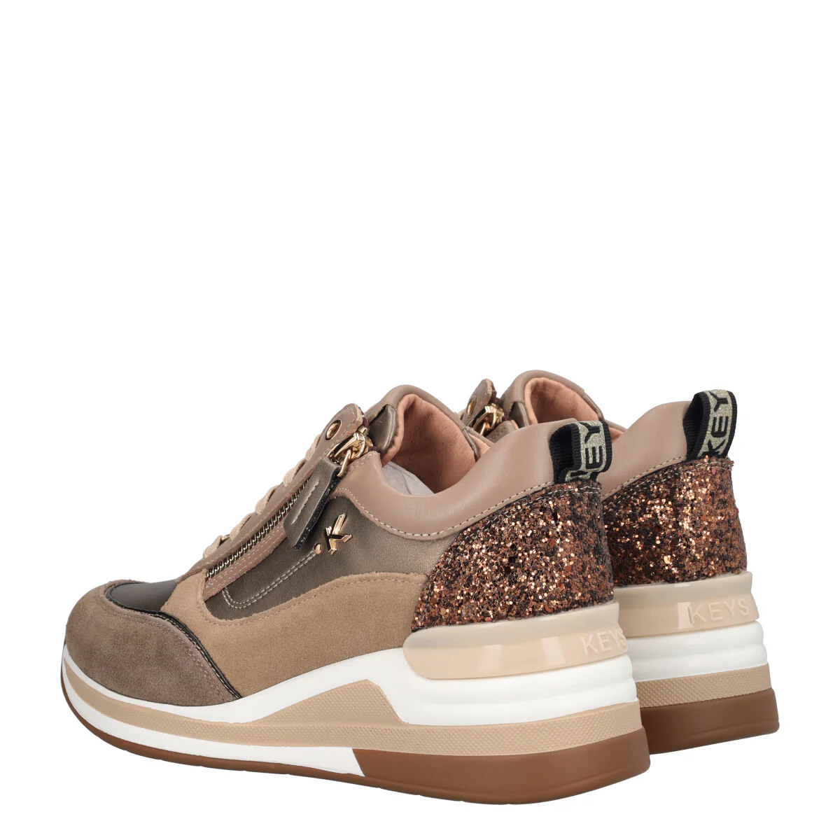 Sneakers Donna Taupe e Bronzo - Image 4