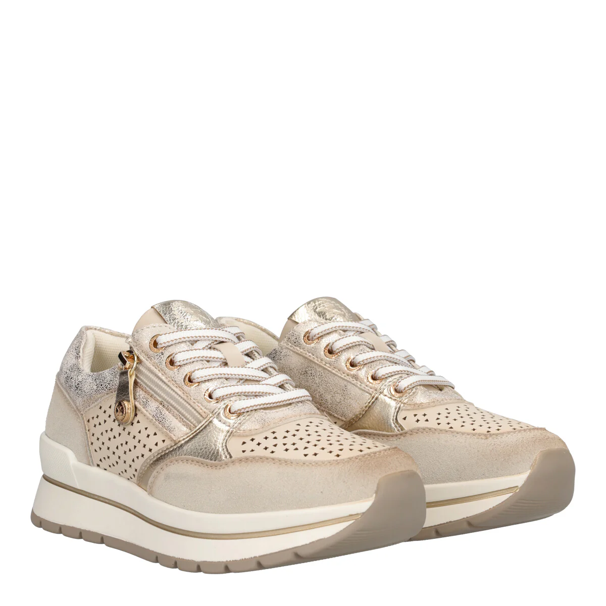 Sneakers Oro con Zip - Image 3
