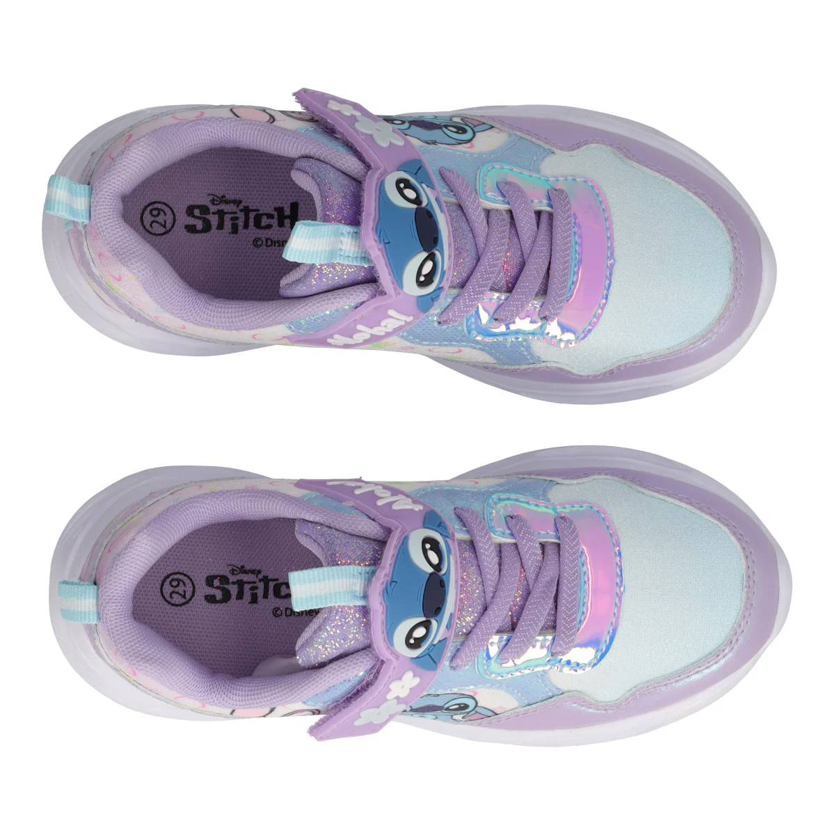 Sneakers Stitch Bambina Lilla con Luci - Image 5