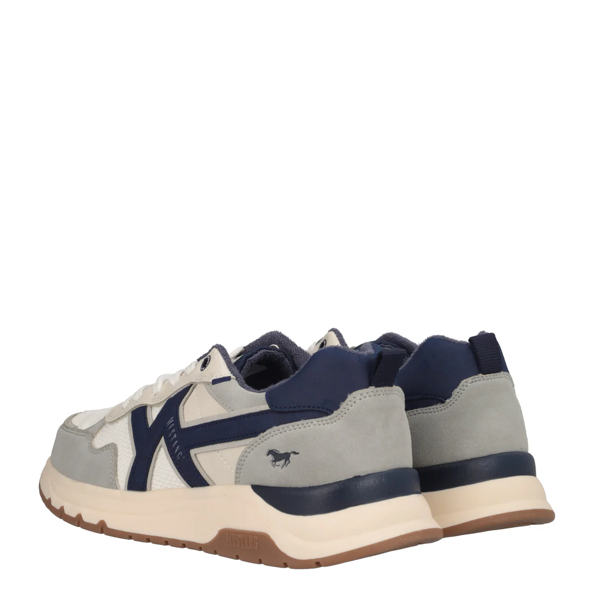 Sneakers Uomo Bianche, Grigie e Blu - Image 4