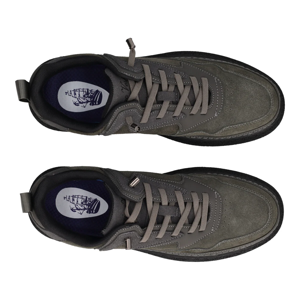Sneakers Uomo Grigie in Pelle - Image 5