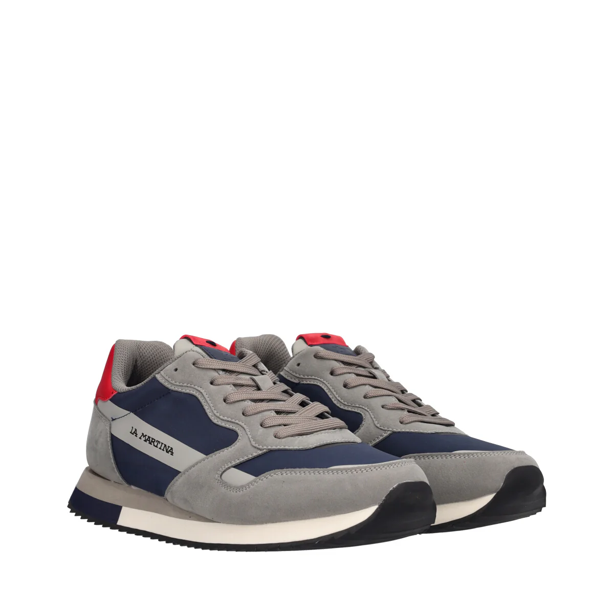 Sneakers Uomo Grigie, Nere e Rosse - Image 3