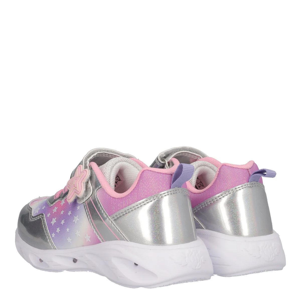 STELLA Sneakers Bambina Argento con Luci - Image 4