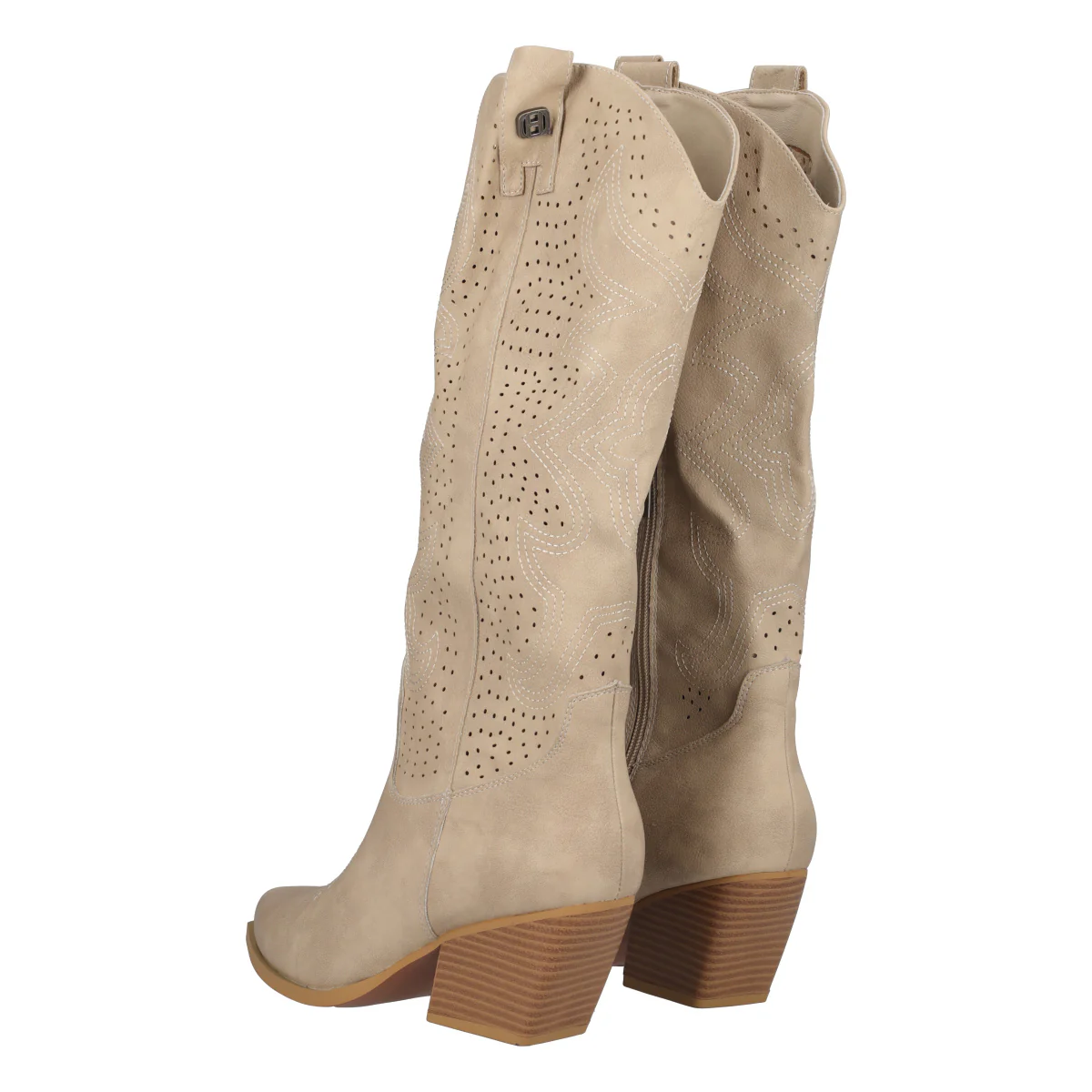 Stivale Donna Beige Texano - Image 4