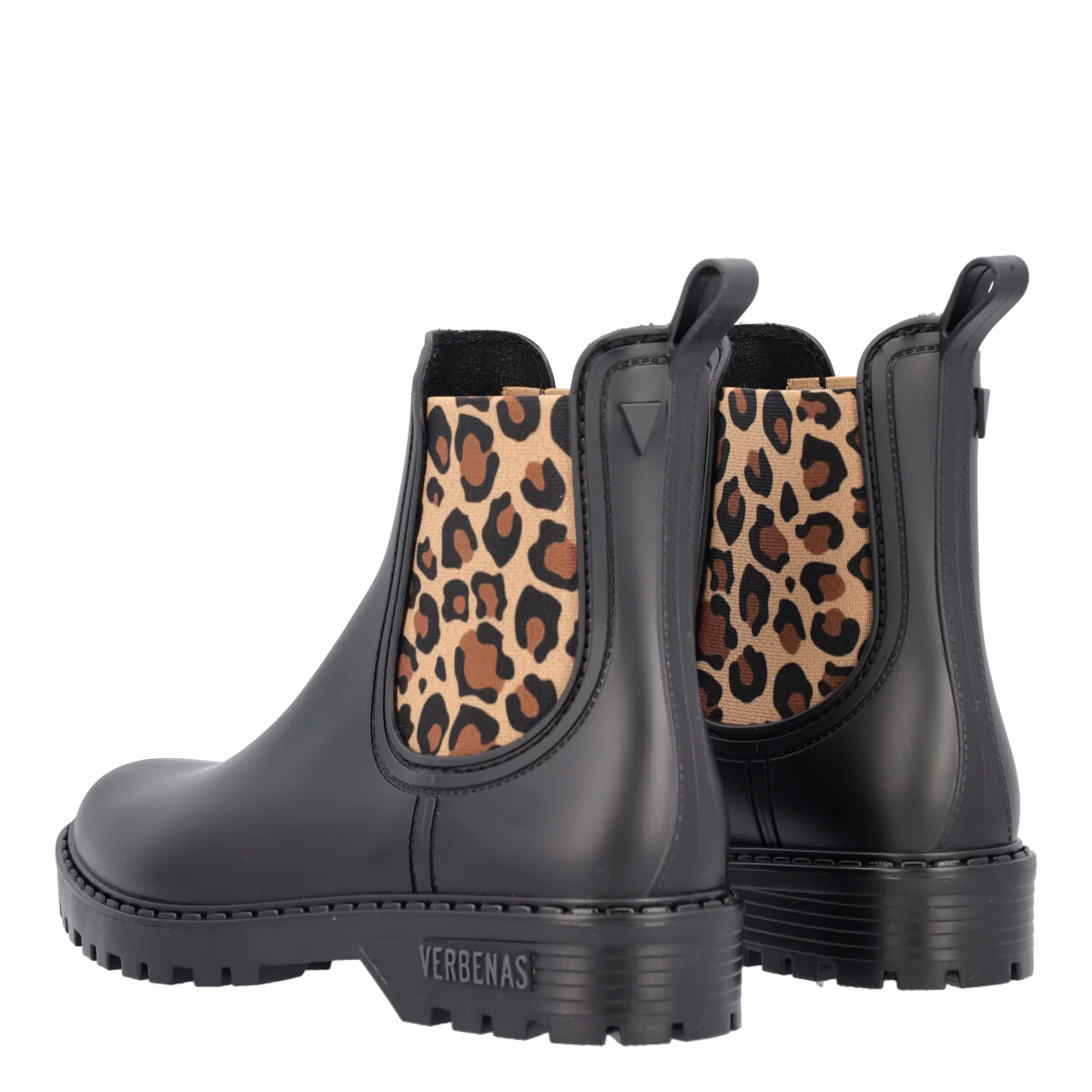 Stivaletti da Pioggia Donna Neri e Leopardati - Image 4