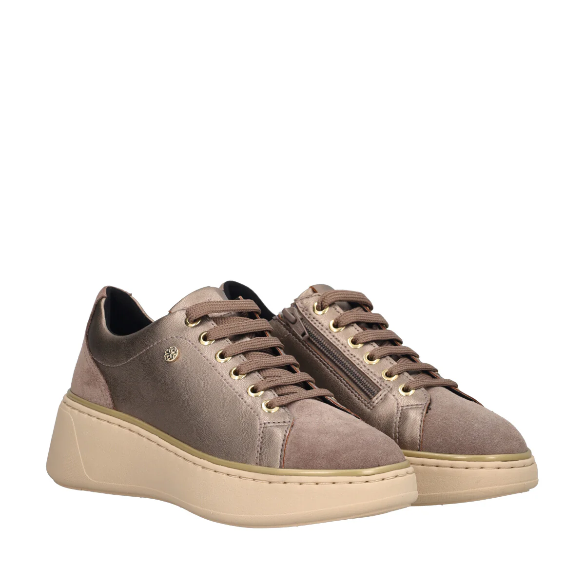 SUNNETTY Sneakers Donna Beige - Image 3
