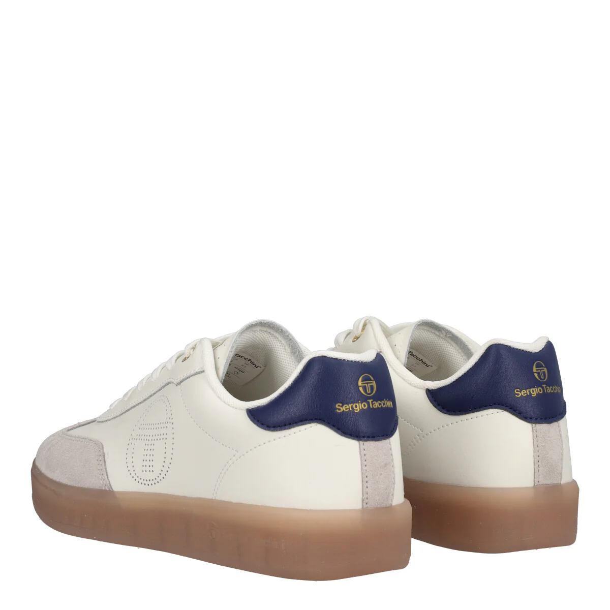 TAORMINA Sneakers Uomo Bianche, Grigie e Blu - Image 4