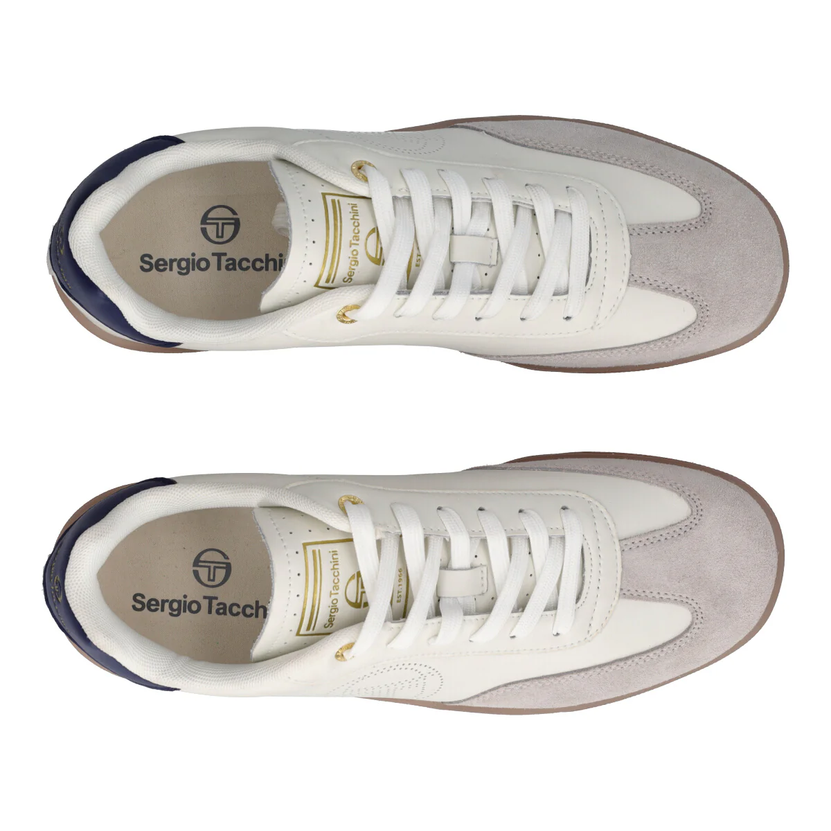 TAORMINA Sneakers Uomo Bianche, Grigie e Blu - Image 5