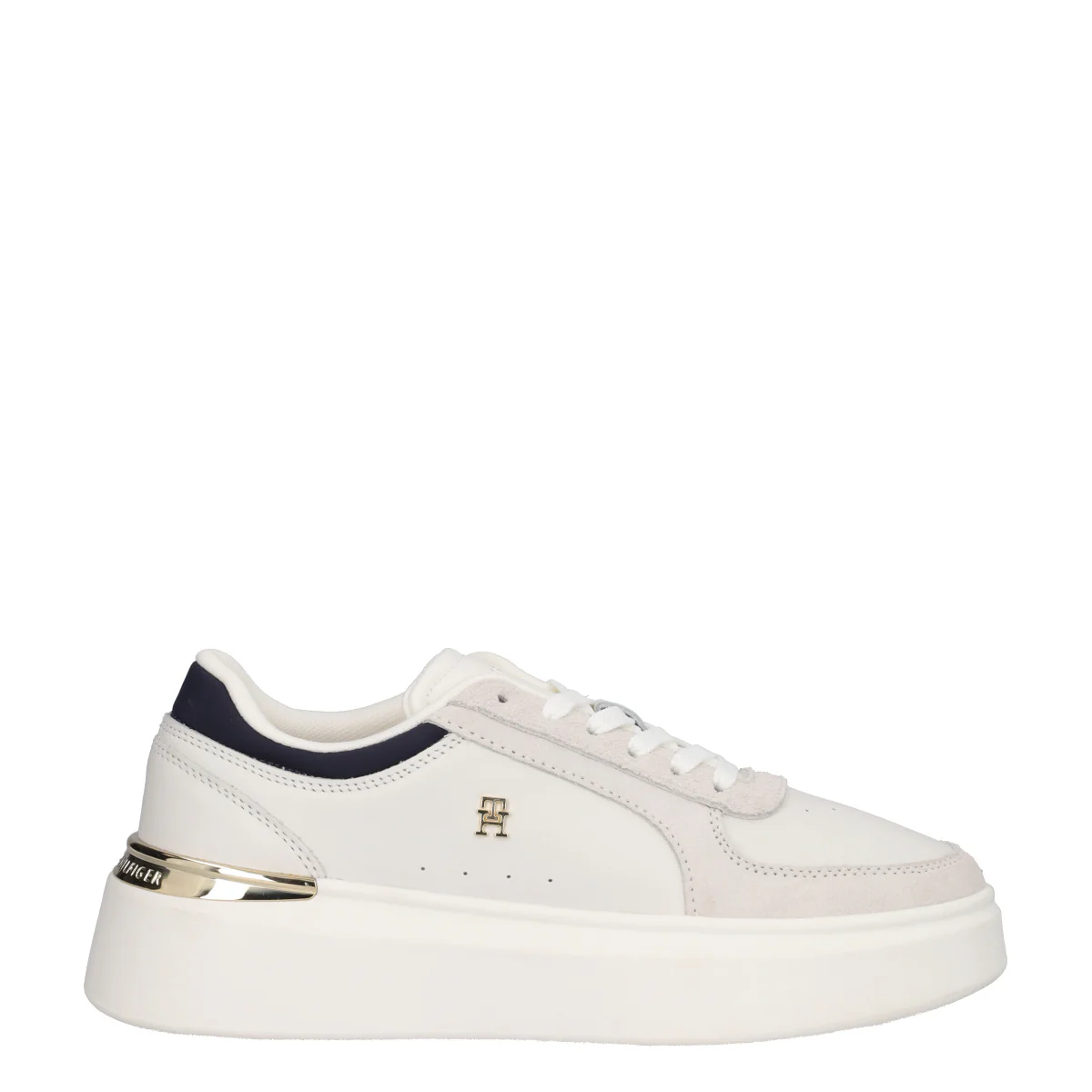 TH SATIN PLATFORM SNEAKER Sneakers Donna Ecru