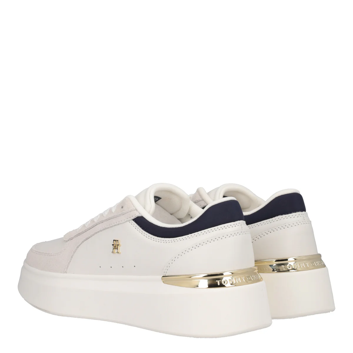 TH SATIN PLATFORM SNEAKER Sneakers Donna Ecru - Image 4