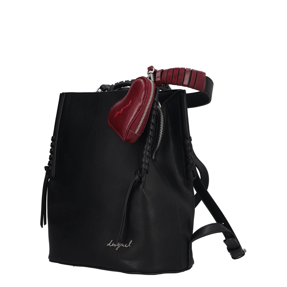 TORIO Zaino Donna Nero e Rosso - Image 2