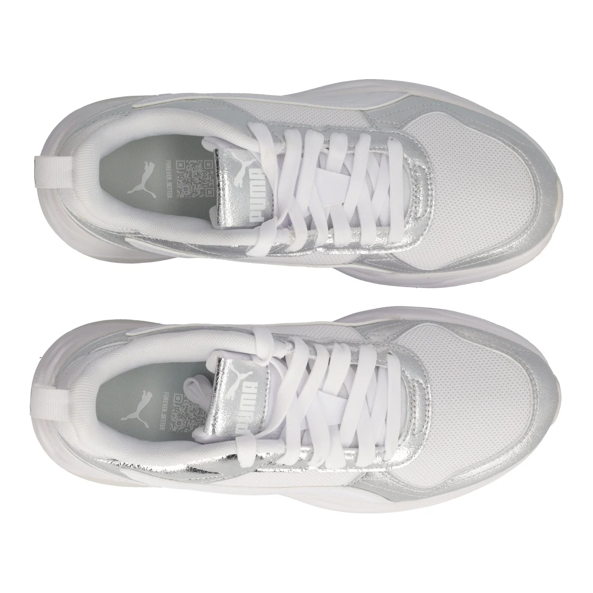 TRINITY 2 LT METALLIC Sneakers Donna Bianche e Argento - Image 5