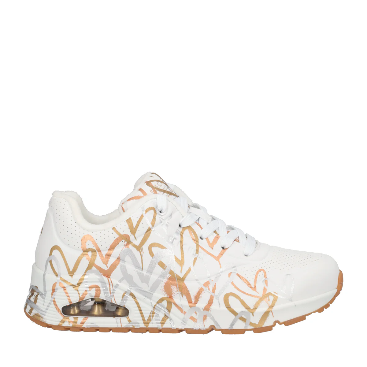 UNO METALLIC LOVE Sneakers Donna Cuori Metallizzati