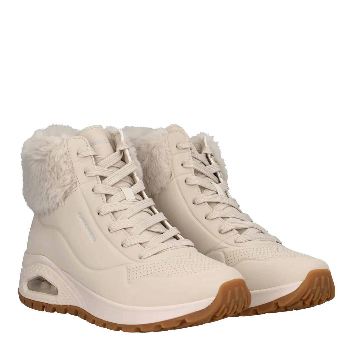 UNO RUGGED FALL AIR Polacchi Donna Off White - Image 3