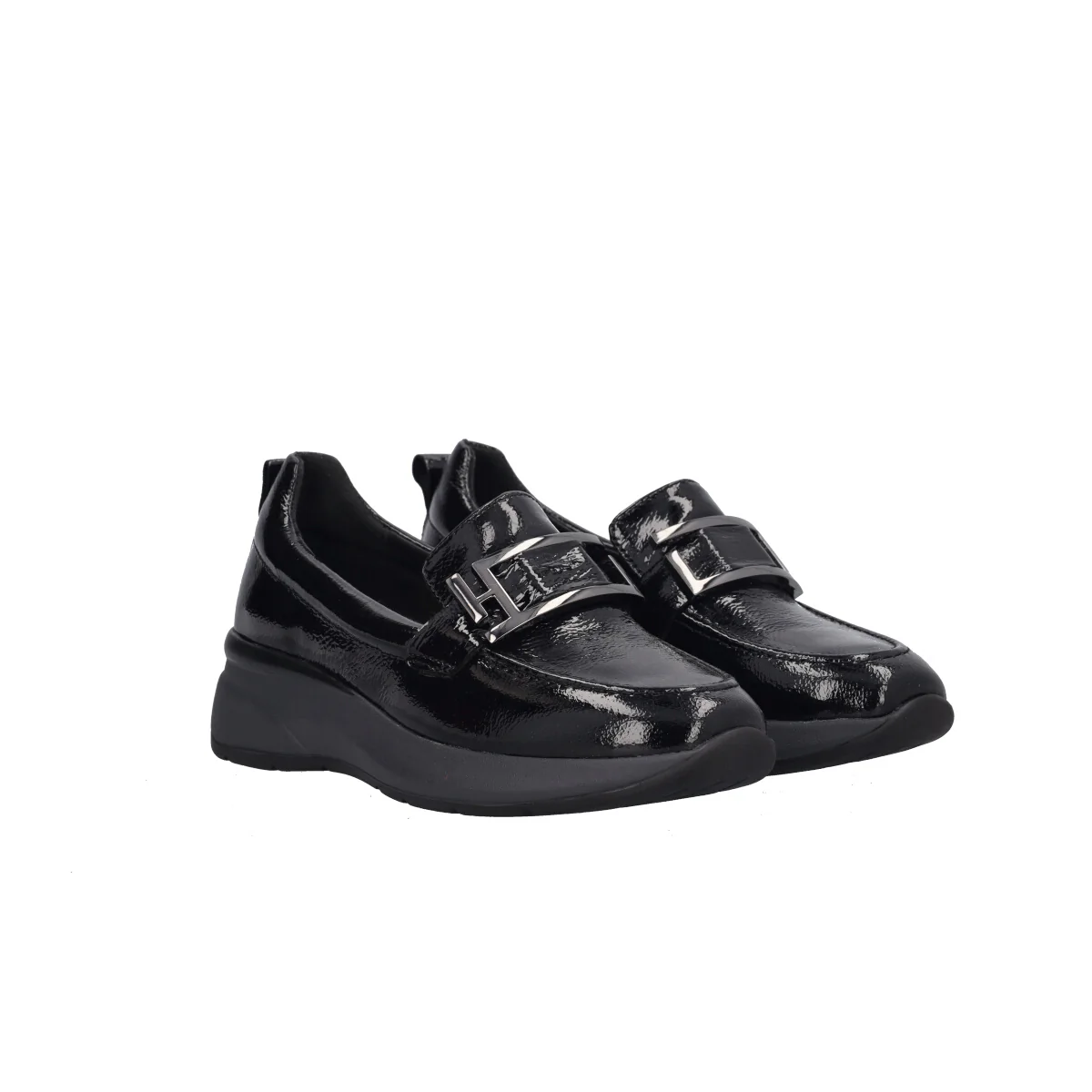 WAY Mocassini Donna Neri Comfort in Pelle - Image 3
