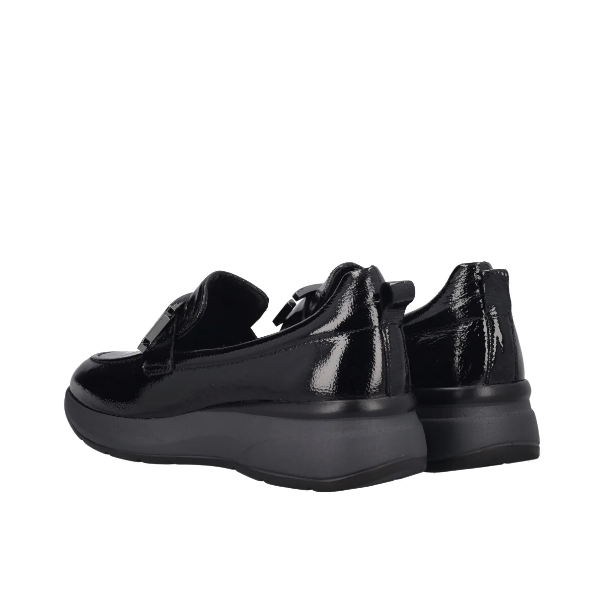 WAY Mocassini Donna Neri Comfort in Pelle - Image 4