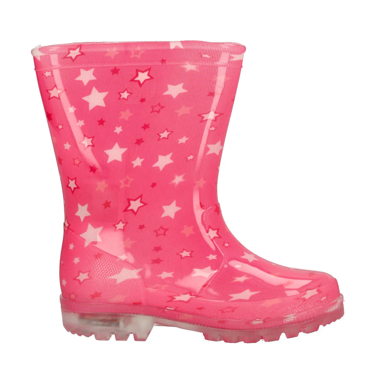 WOSH -  Stivali da Pioggia Bambina Fuxia con Luci! - Image 2
